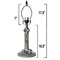 Gothic Metal Lamp Base, Dark Bronze Finish With Gold Highlights, Nicely Weighted, 17.5" Tall